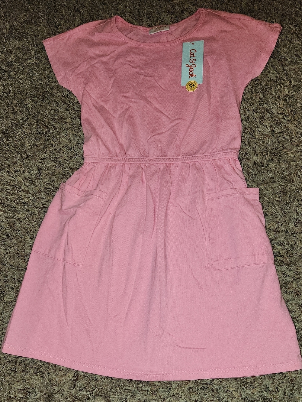 Cat & Jack Pink Short Sleeve Pocket Casual Dress